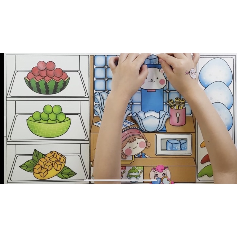 Tiệm làm đá bào búp bê giấy Doll House