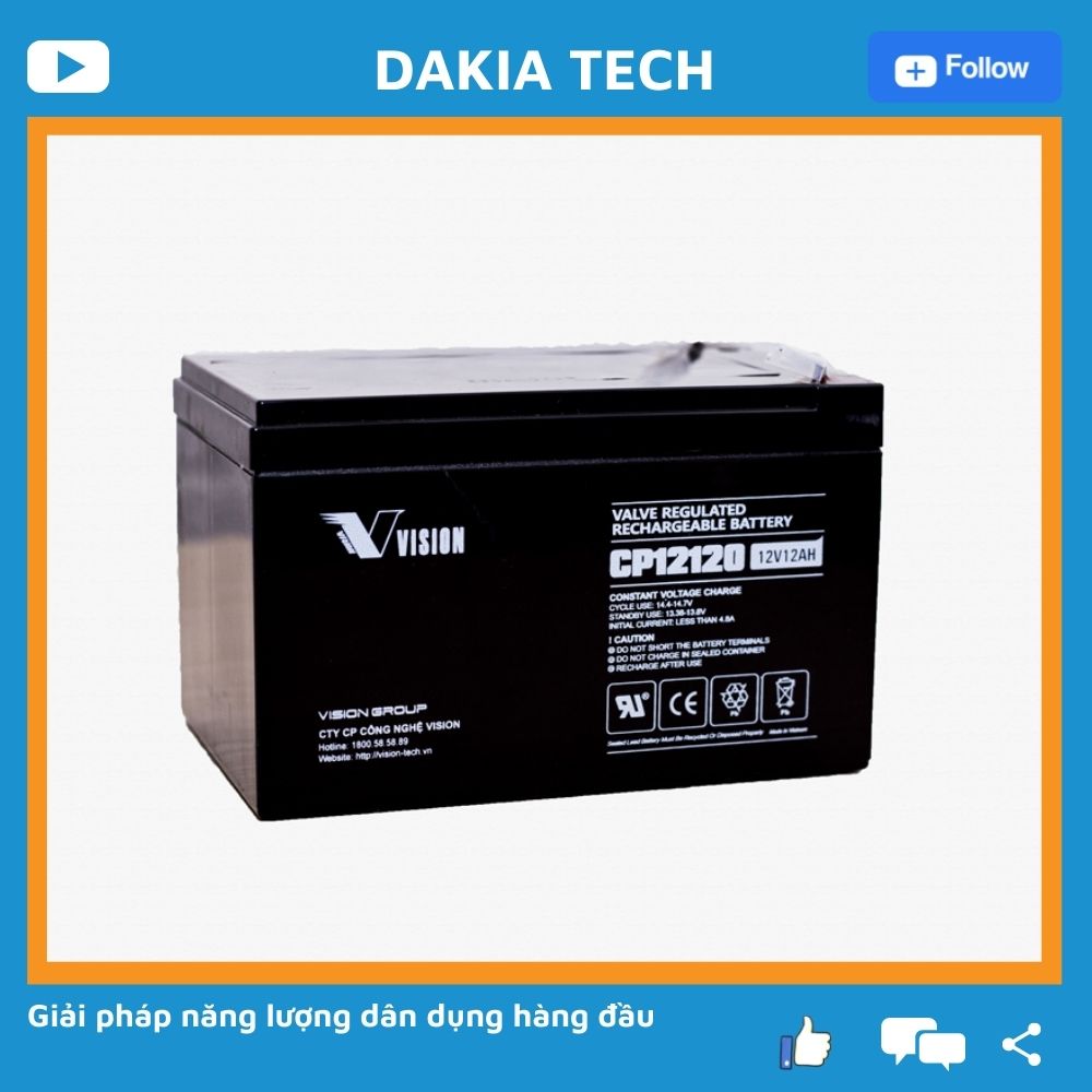 Ắc quy Vision CP12120 12V 12Ah