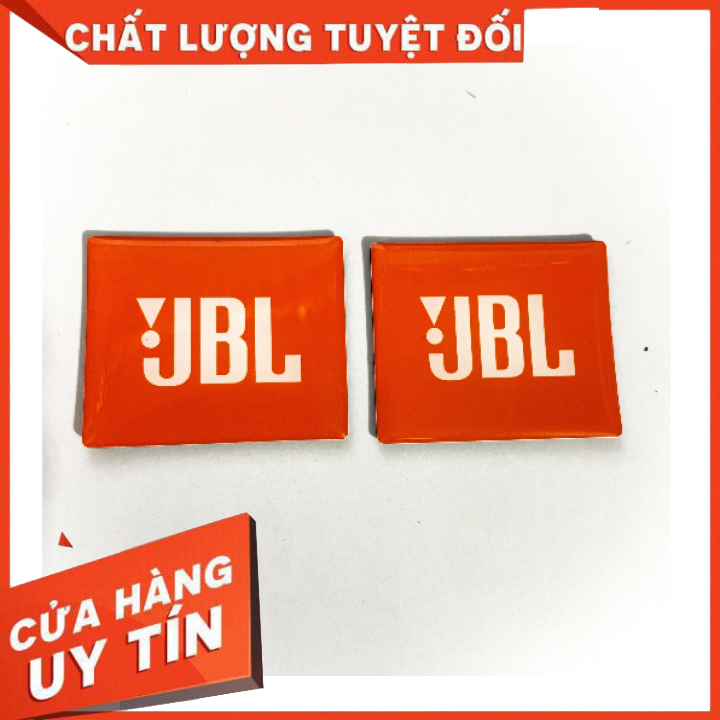 Tem thùng loa nhựa dẻo JB dán thùng loa logo : Giá 2 cái