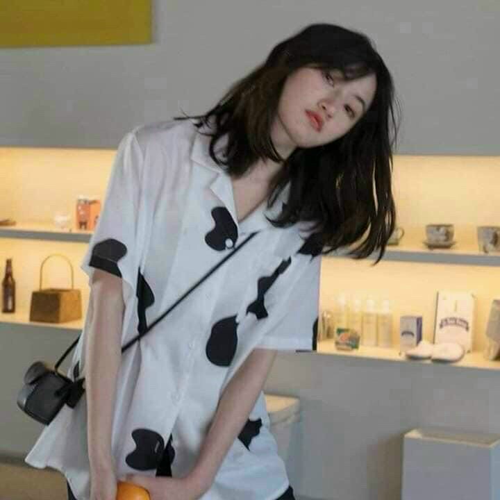 Áo Sơ Mi Bò Sữa Cổ Vest