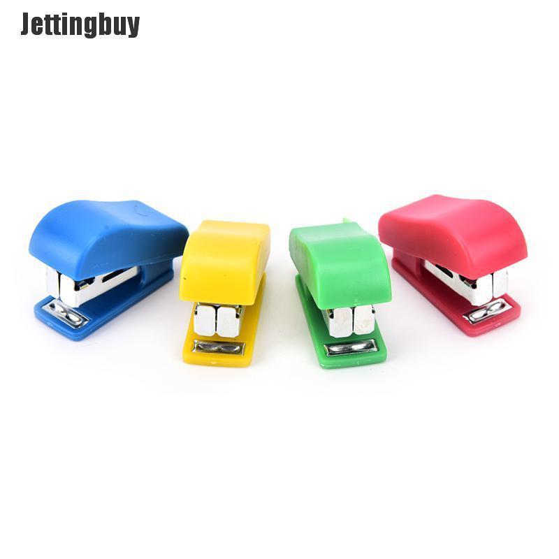 Jettingbuy Office Student School Home Mini Cartoon Paper Document Stapler With Staples Set