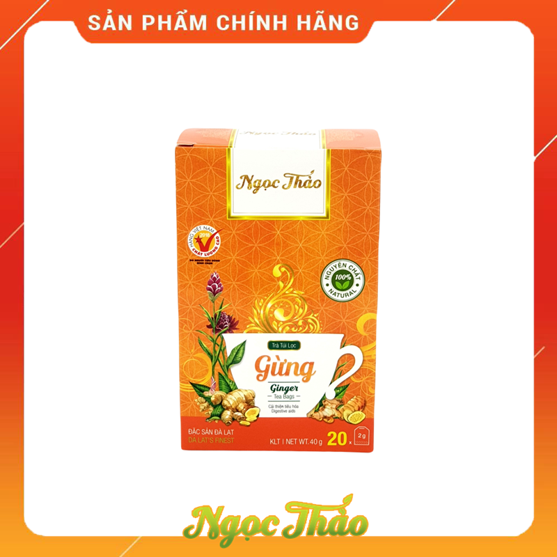 Trà gừng 20 túi lọc Ngọc Thảo