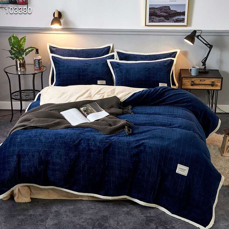 Sét ga gối nỉ nhung viền thừng 10 mầu sang chảnh