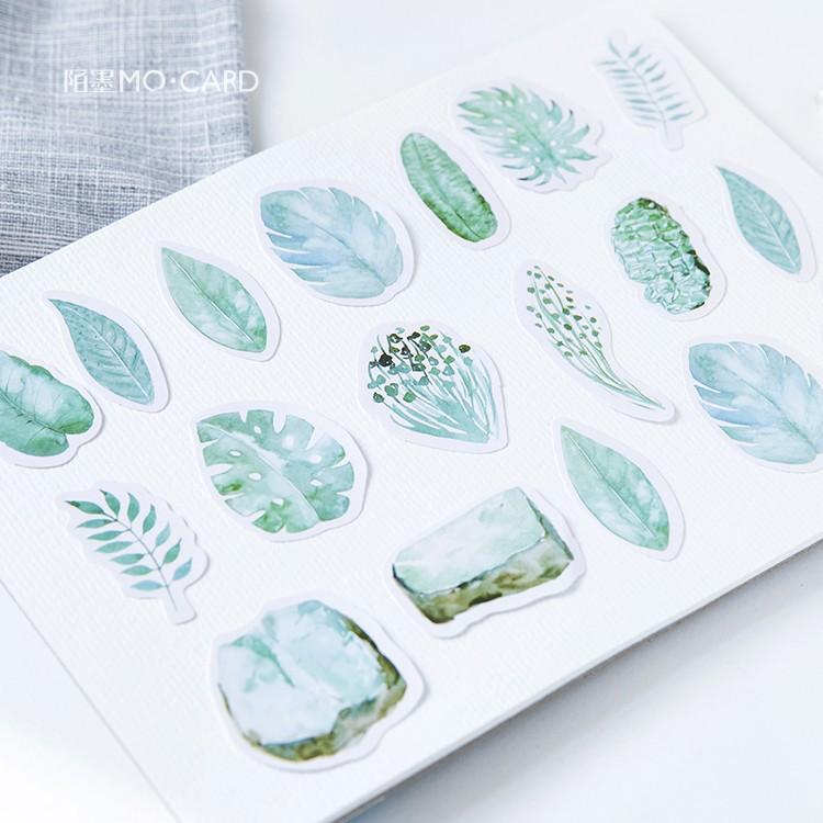 [HCM]Hộp 45 sticker Lá Cây trang trí planner scrapbook