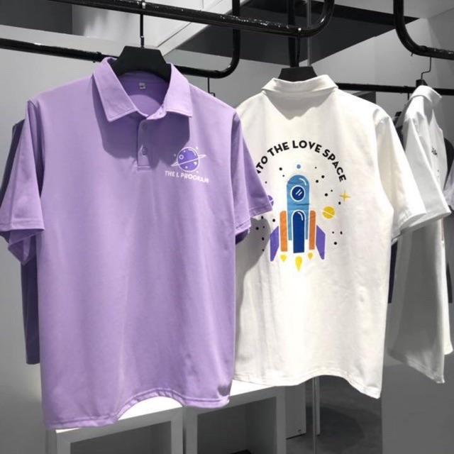 Áo polo tàu vũ trụ in lưng dtr0919