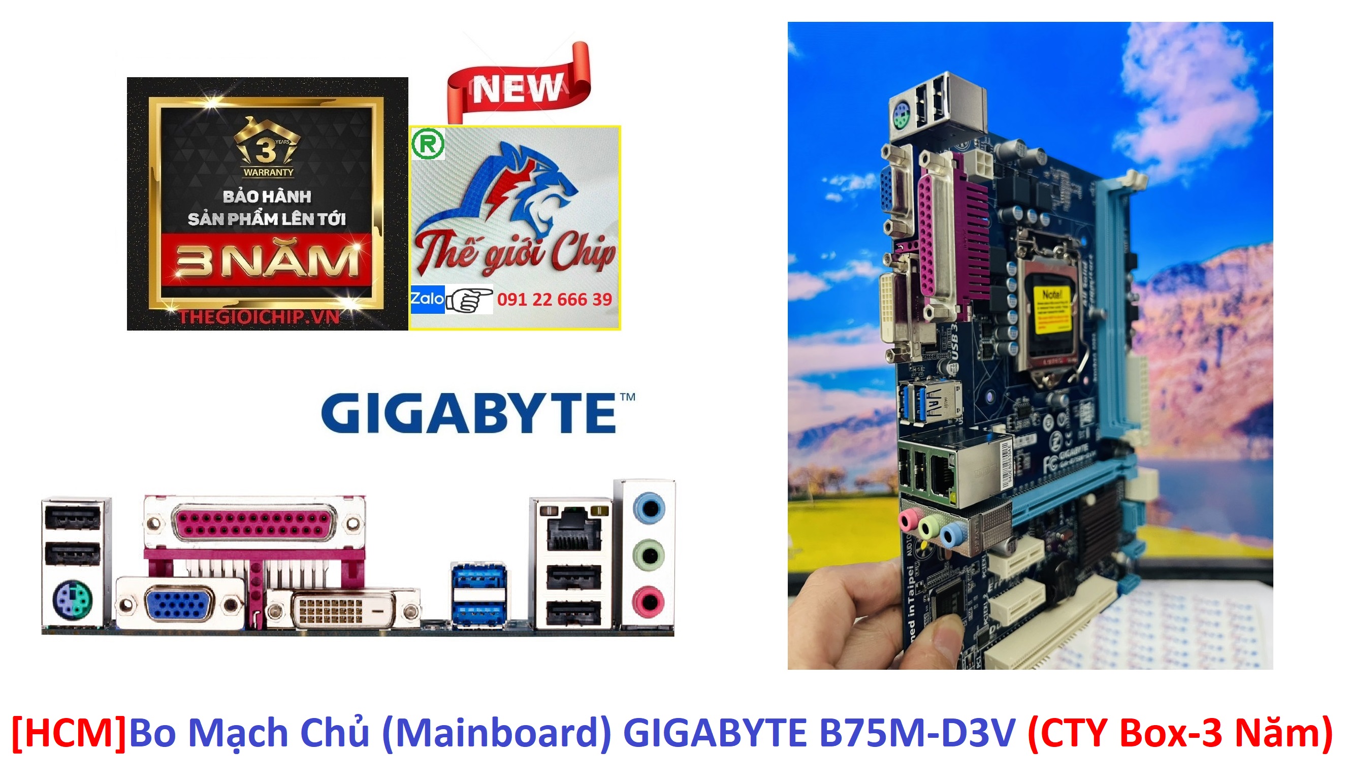 [HCM]Bo Mạch Chủ (Mainboard) GIGABYTE B75M-D3V (CTY Box-3 Năm)