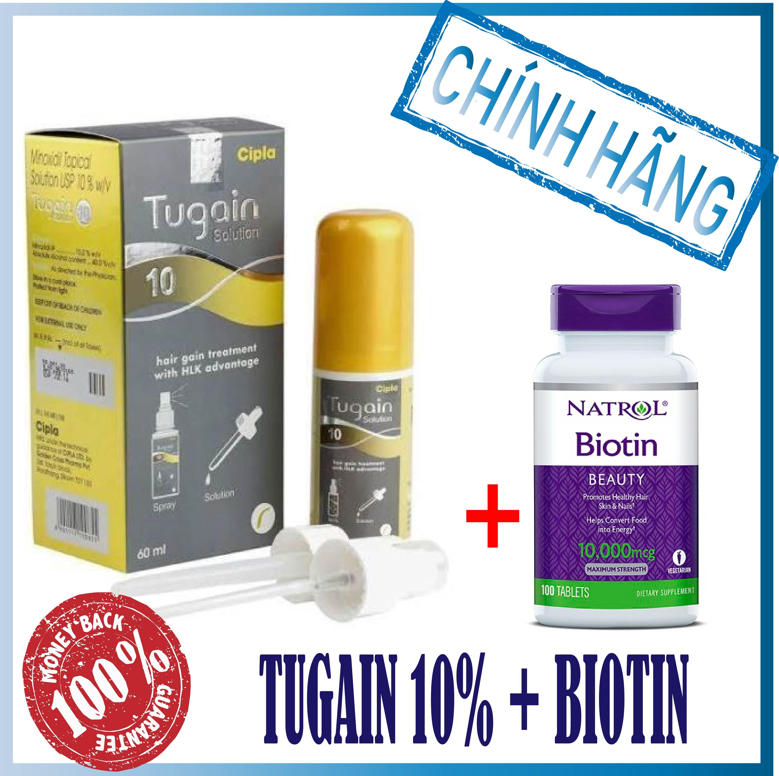 COMBO MỌC RÂU TUGAIN 10% MINOXIDIL + BIOTIN
