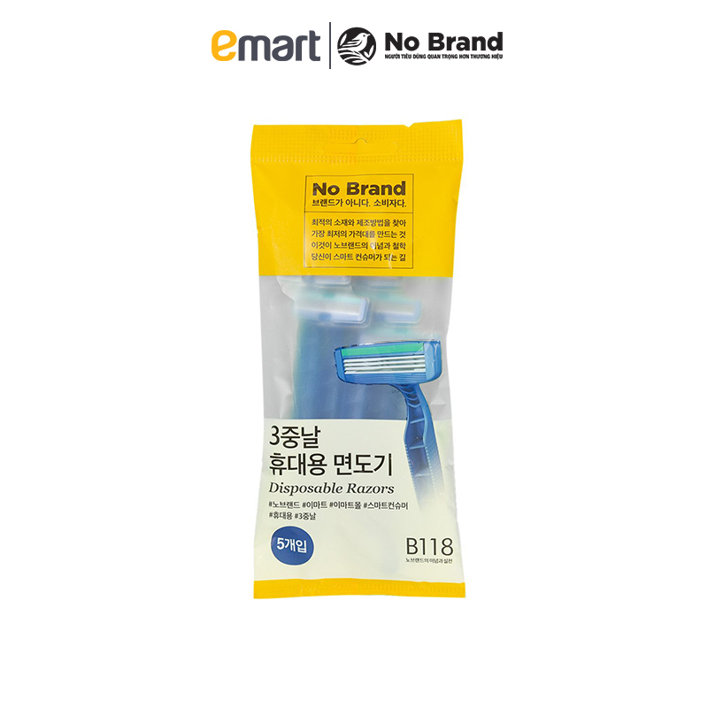 Lô 5 Dao Cạo Râu Tiện Lợi No Brand Hàn Quốc - Emart VN giá rẻ