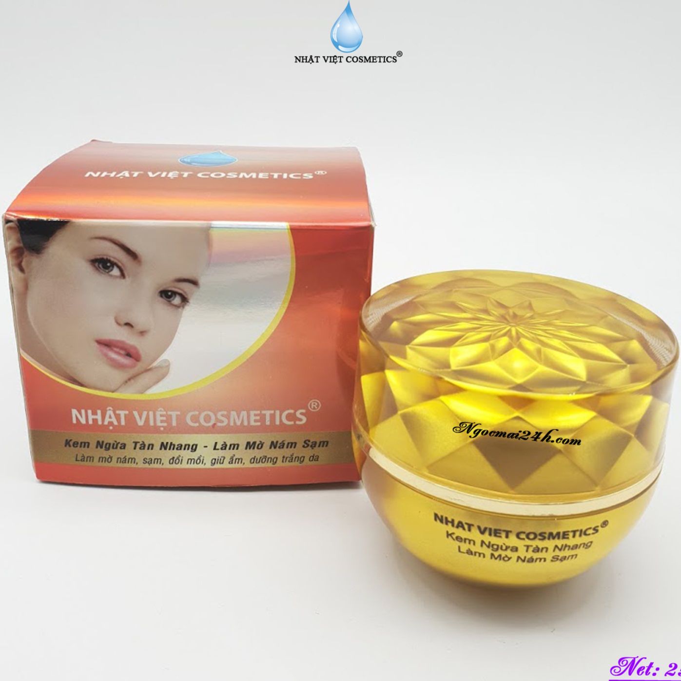 Kem nám đồi mồi ngừa nhăn làm trắng da Trà xanh và Serum NHẬT VIỆT COSMETICS 20g