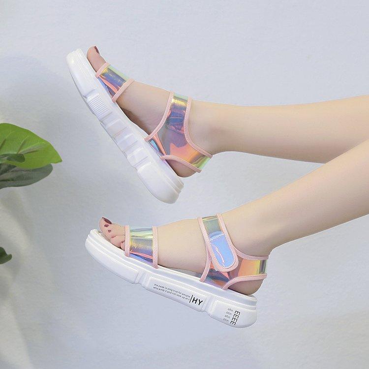 Giày sandal hologram sắc màu (xả hàng)
