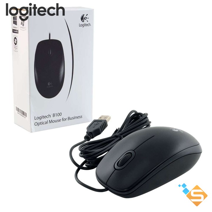 Chuột Quang Có Dây Logitech B100 - Hãng Phân Phối - Bảo Hành 3 Năm