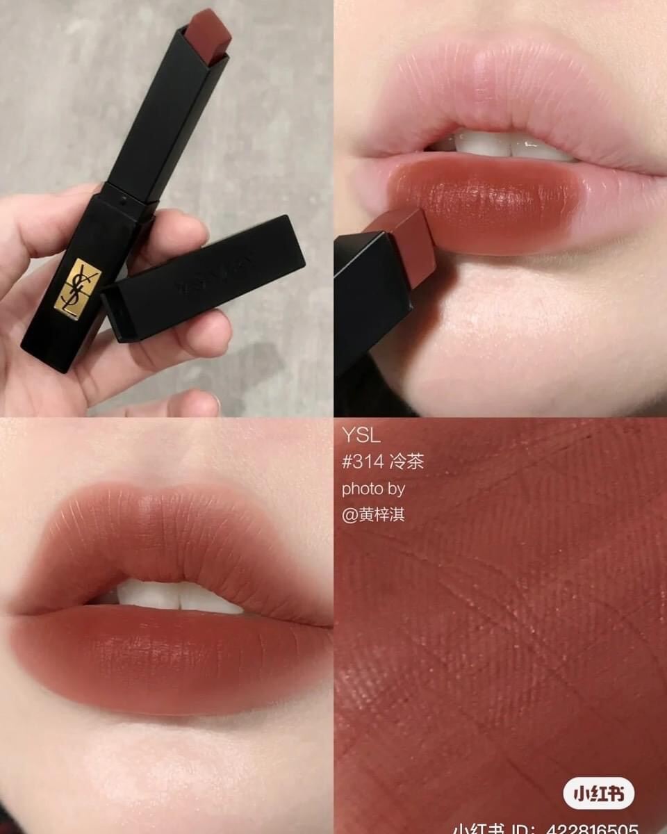 [FreeShip Max] - Son Y.s.l The Slim Radical 314 (Đỏ Nâu Đất) - Kiss cosmetics