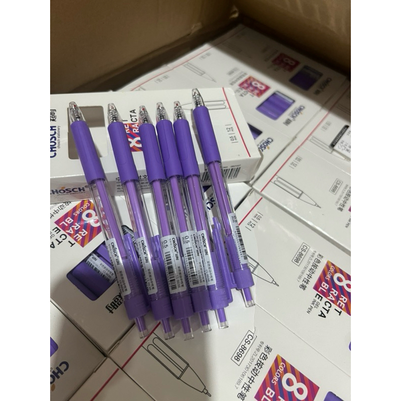 Hộp 12 cây bút gel bấm chosch cs-8698