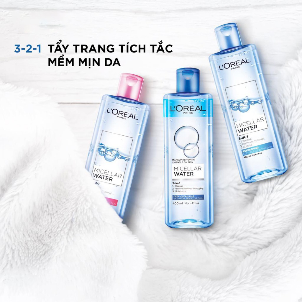 Nước Tẩy Trang L'Oreal Paris Micellar Water 400ml