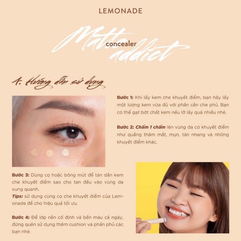 Kem Che Khuyết Điểm Lemonade Matte Addict Concealer