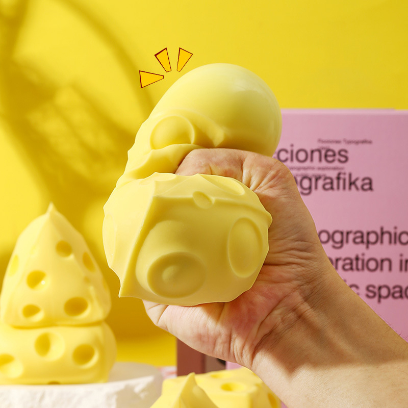 Đồ chơi squishy bóp mềm xả stress hình miếng phô mai