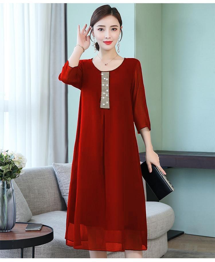 Đầm suông đính cườm sang trọng - yb19492