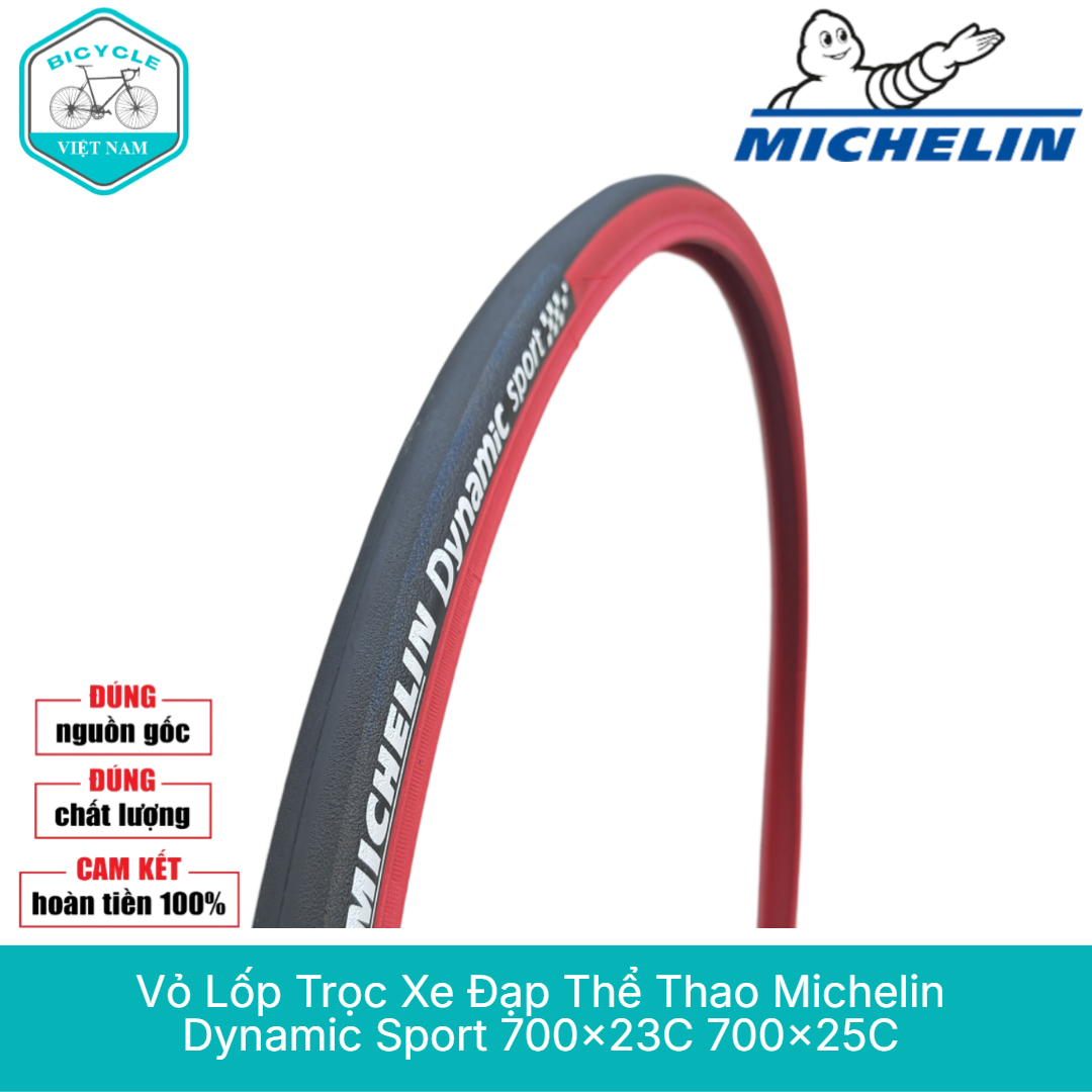 Vỏ lốp trọc xe đạp thể thao michelin dynamic sport 700x23c 700x25c 700x28c