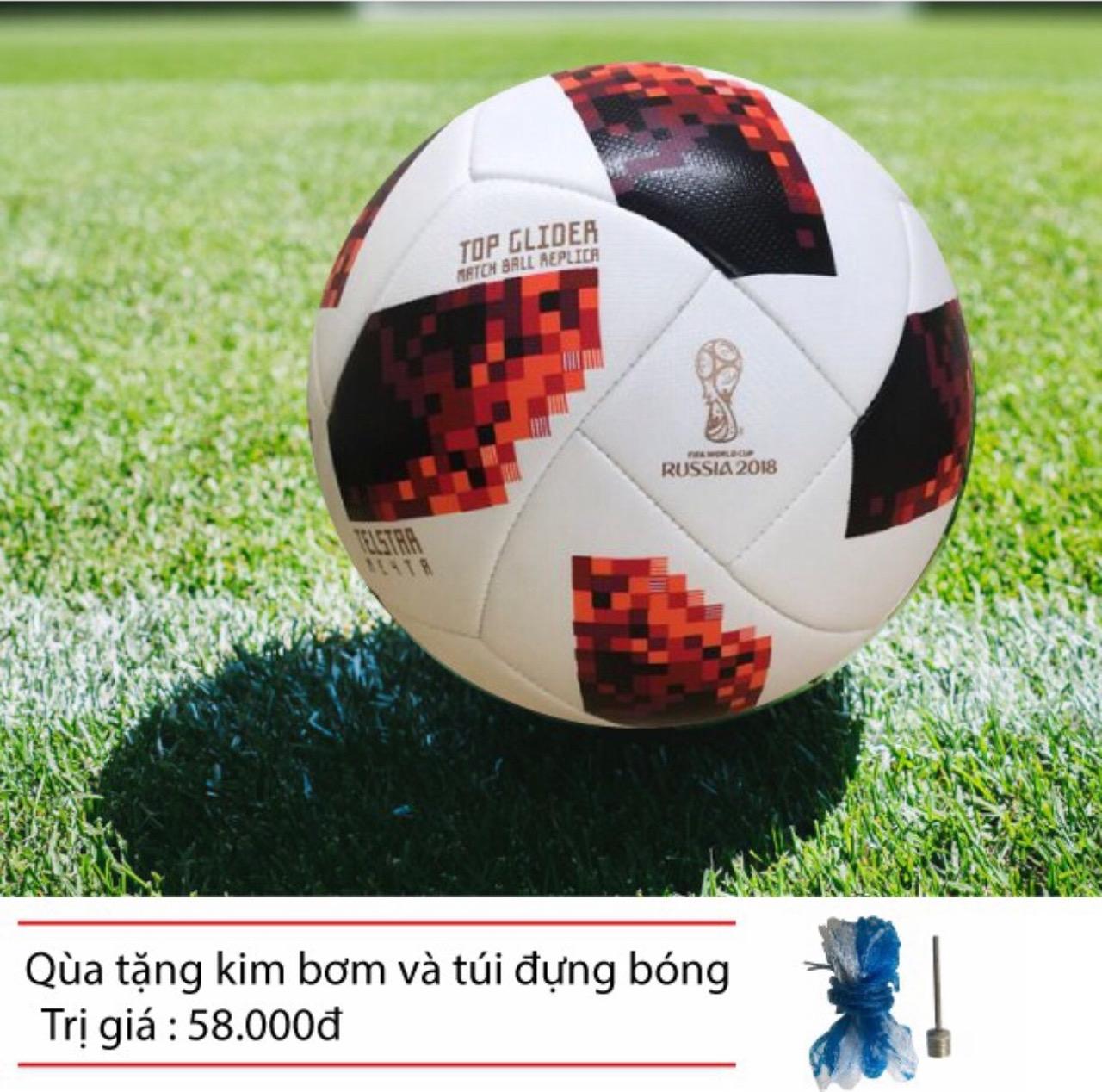 QUẢ BÓNG ĐÁ WC 2018 SIZE 4 - Tặng Kim Bơm Bóng