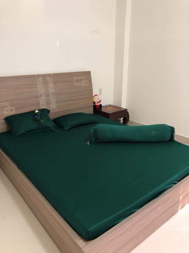 Bộ ga giường - drap thun Hàn size 1m8*2m nệm 20-27cm ( 1 ga nệm, 2 vỏ gối nằm, 1 vỏ gối ôm)