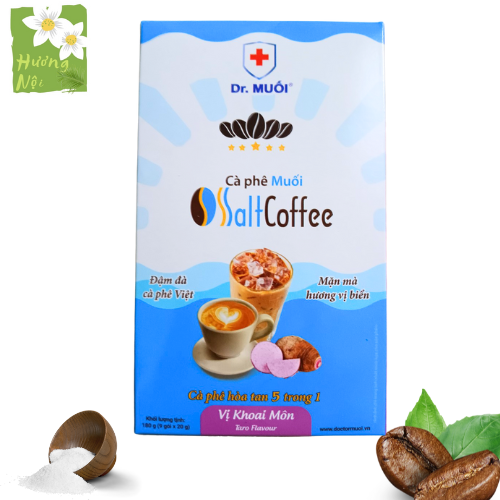 Cà phê muối Salt Coffee Dr. Muối (hộp 9 gói) cà phê hòa tan 4in1