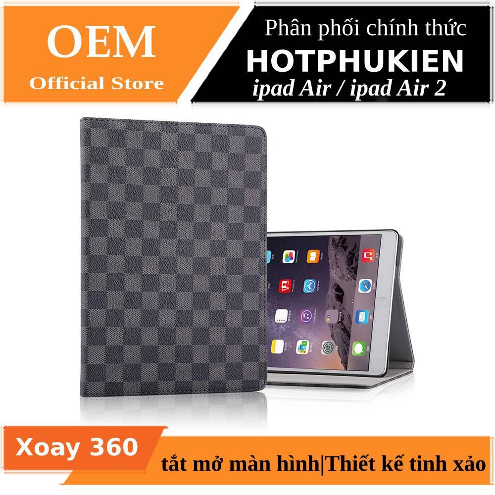 [HCMC] flip leather case for iPad Air/air 2 / iPad 9.7 inch 2017 / 2018 degree shockproof 360 degree rotating full protective-distributed by hotphukien