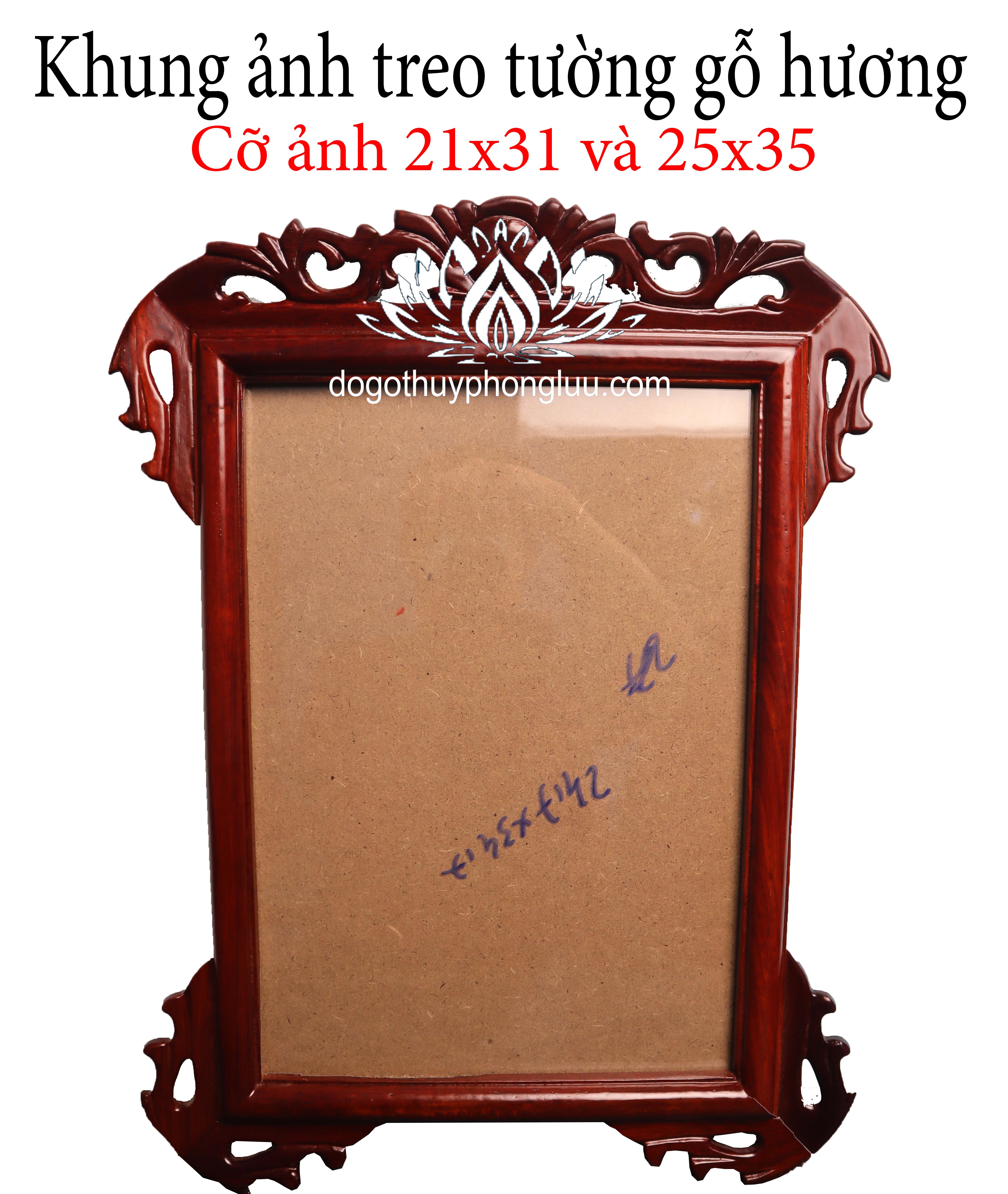 Khung ảnh đơn hoa lá tây treo tường-Khung hình thờ treo tường cỡ ảnh 21x31