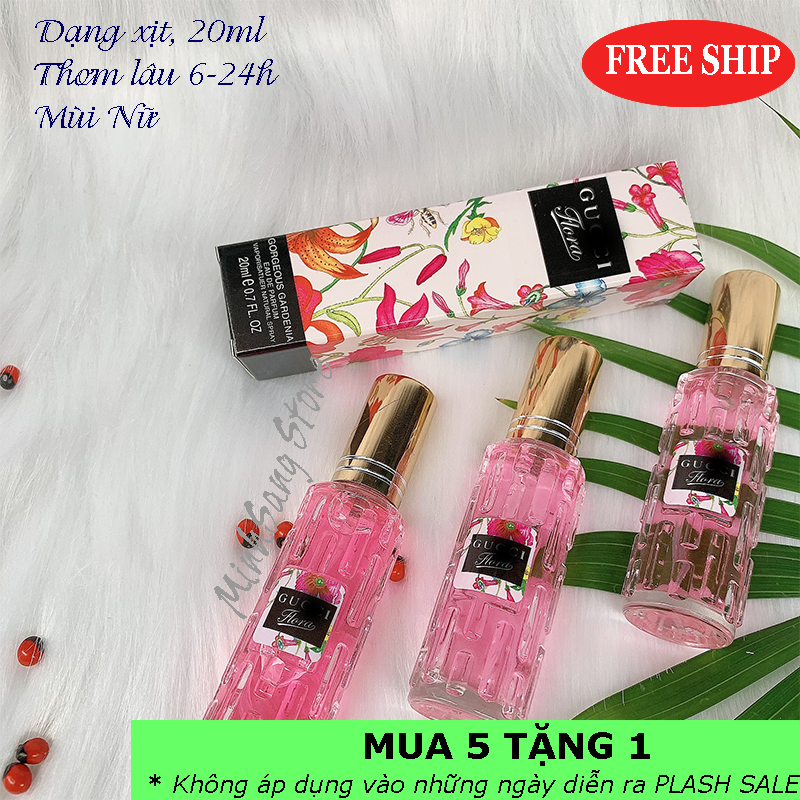 [HCM]COMBO 3 NƯỚC HOA NỮ GUCI FLORA MINI 20ML LƯU 6-12H