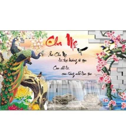 Tranh đính đá cha mẹ - lv369