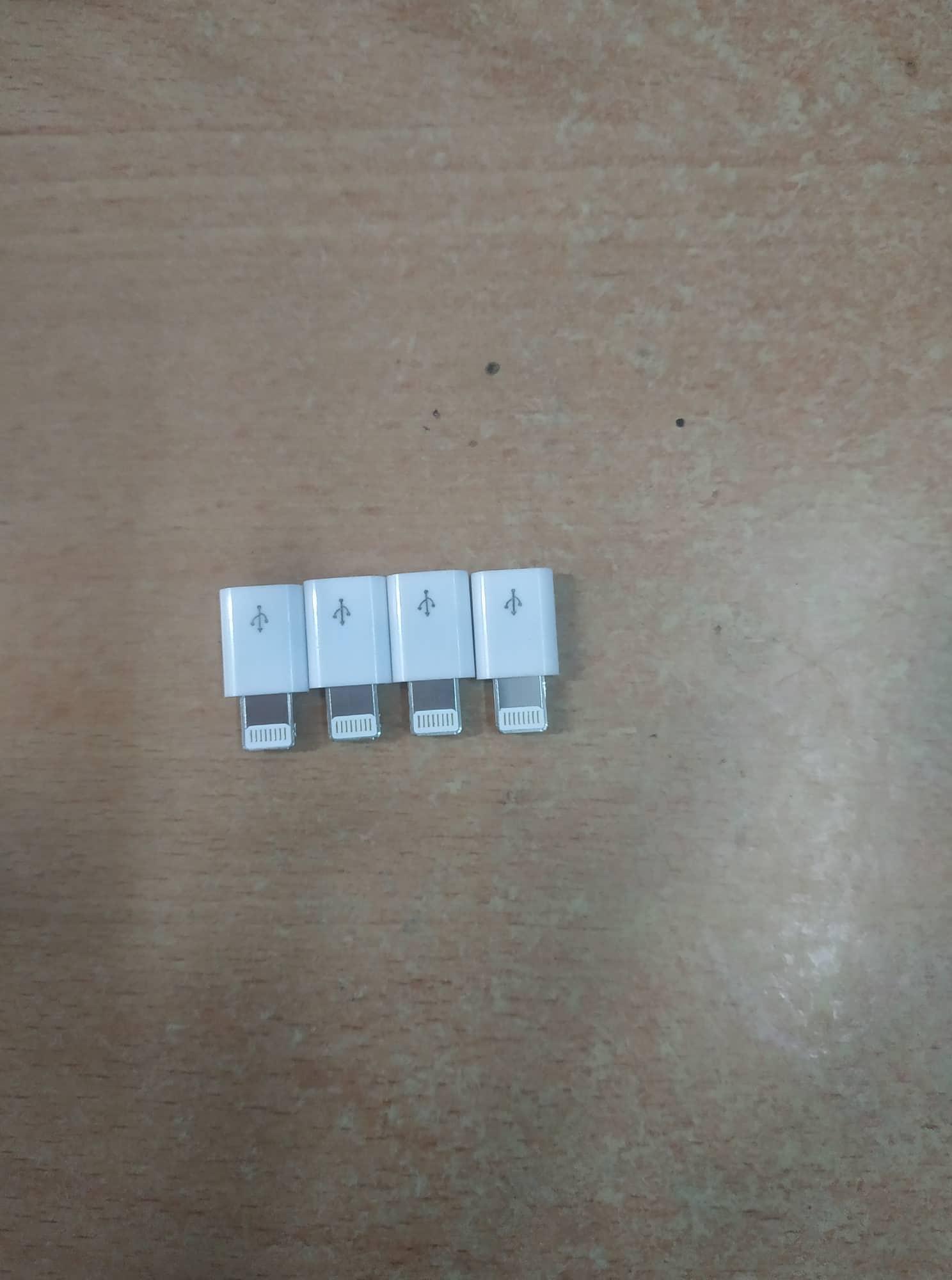 [HCM]Bộ 2 Đầu chuyển cáp từ  Micro USB sang Lightning (Trắng)