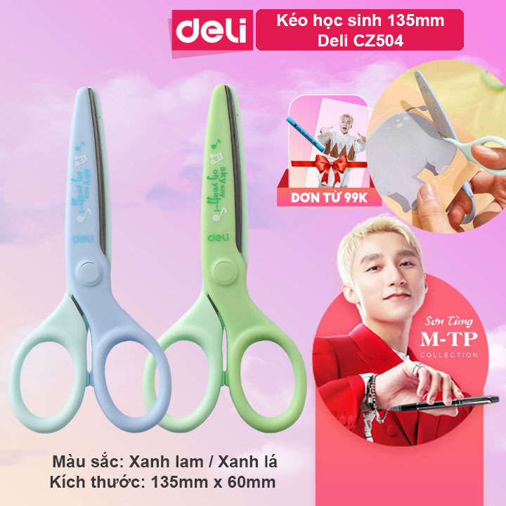 Kéo học sinh 135mm deli cz504