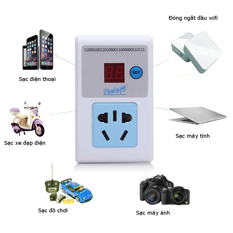 Ổ cắm hẹn giờ 1-24h (Trắng)