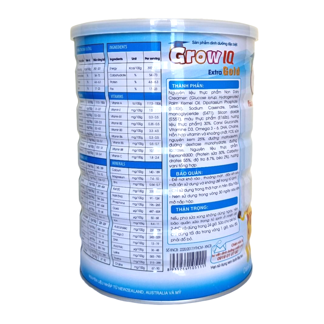 Sữa bột phát triển chiều cao trí não cho bé Mega Export lon 900g