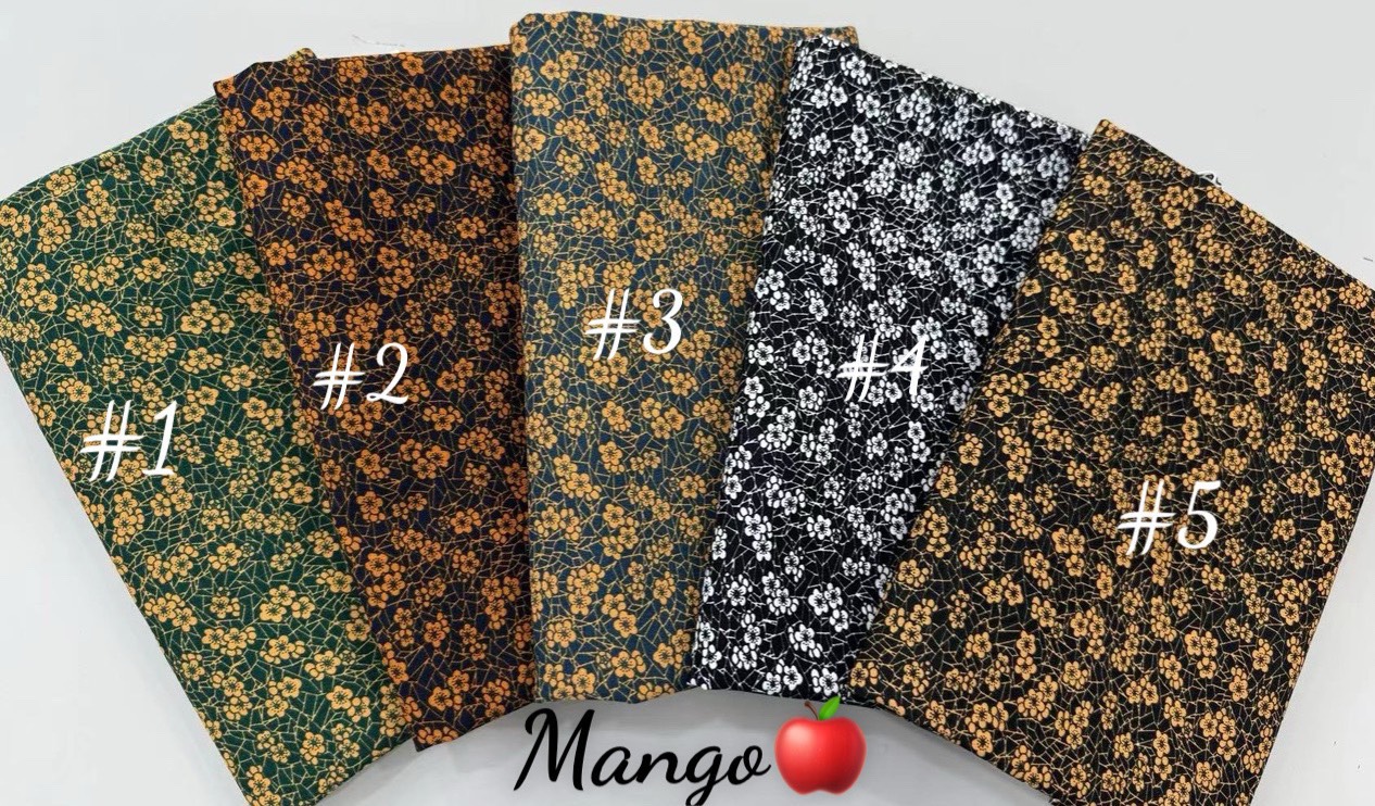 Vải Lụa Mango Họa Tiết Cheetah & Hoa Văn 1m55 - Xuất Xứ Việt Nam