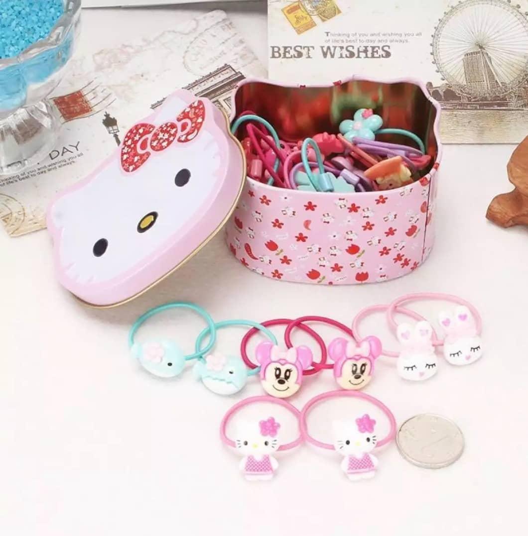 HỘP 40 DÂY CỘT TÓC CHO BÉ YÊU