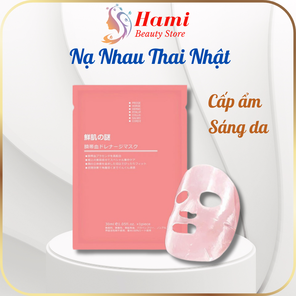 Mặt nạ tế bào gốc nhau thai nhật bản | mặt nạ cấp ẩm dưỡng sáng da