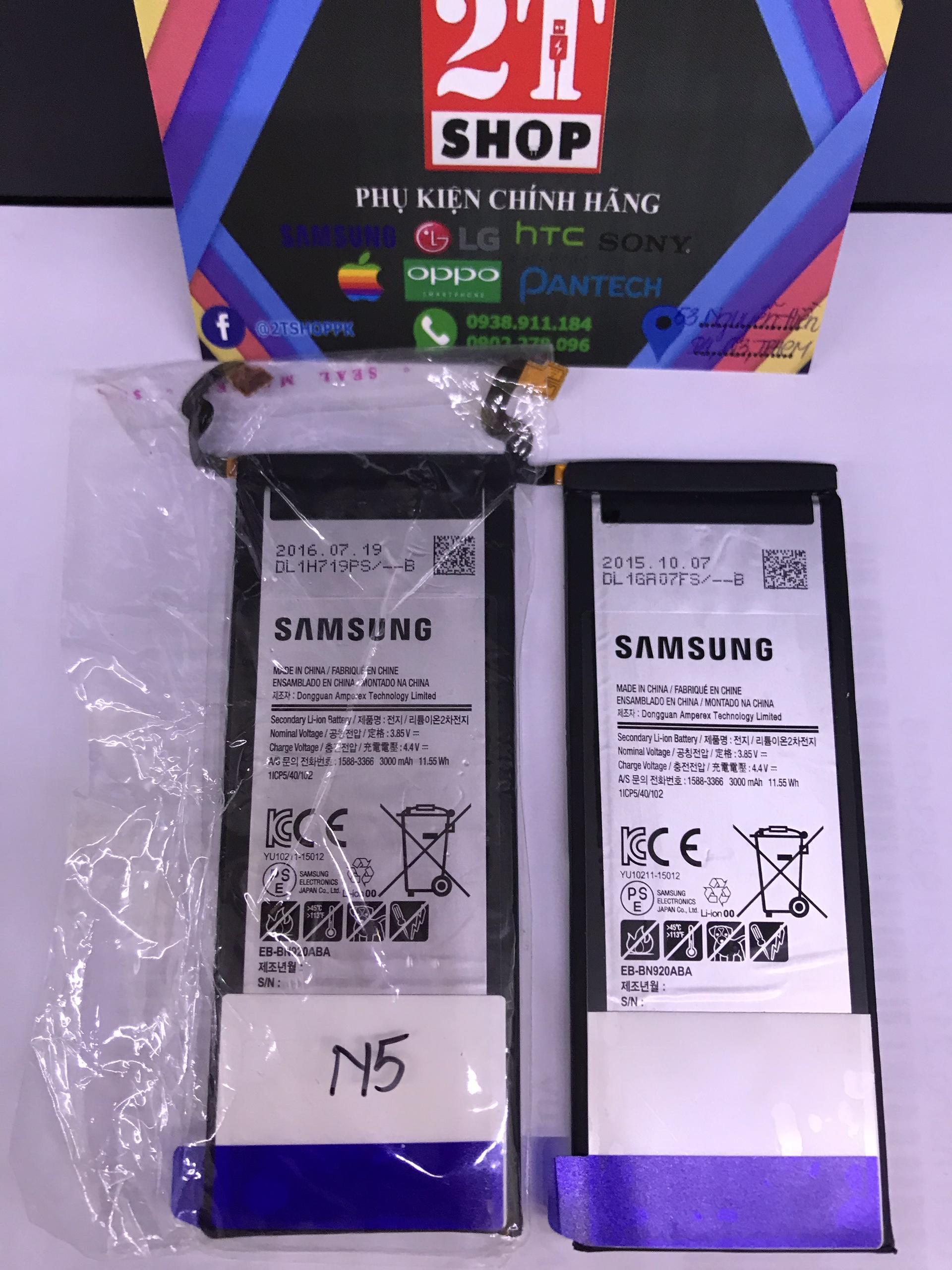 PIN GALAXY NOTE 5 CHÍNH HÃNG (3000MAH) EB-BN920ABE NEW 100%