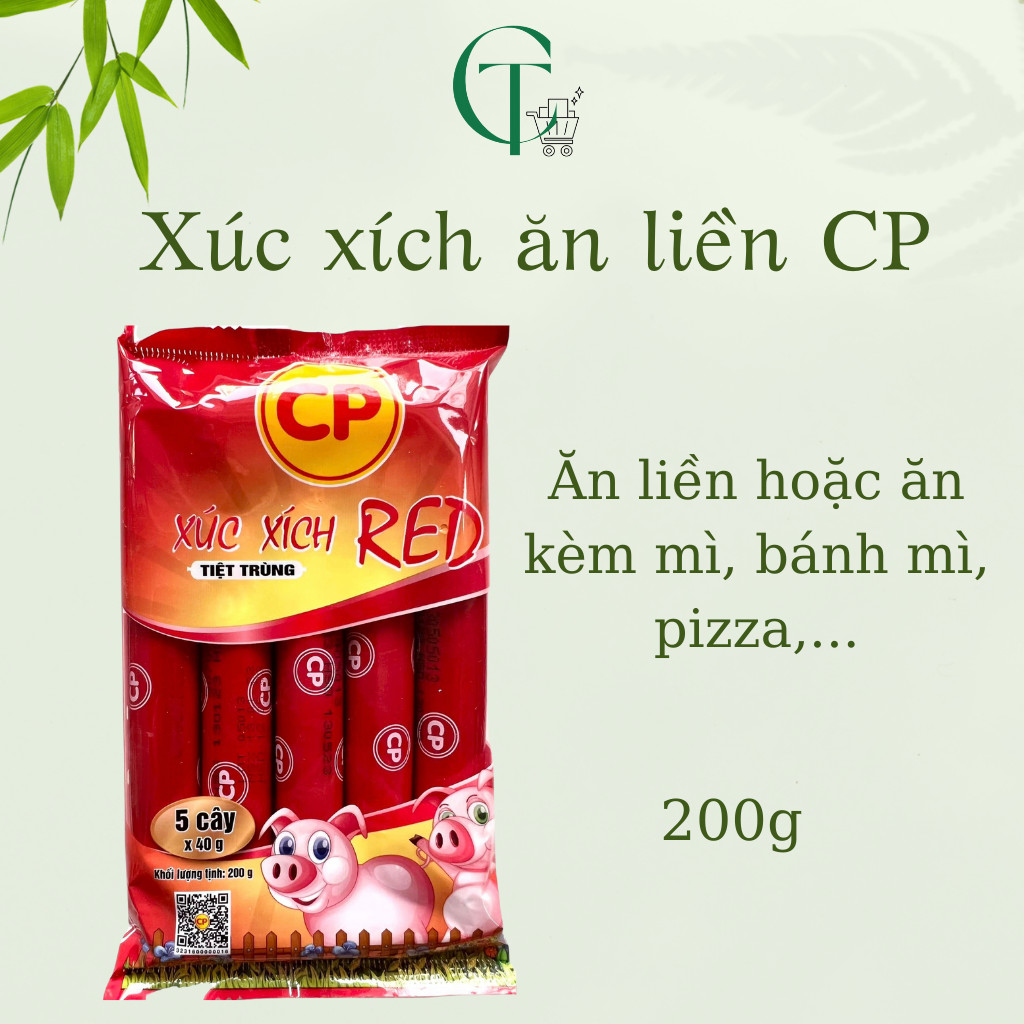 Xúc xích tiệt trùng ăn liền CP Red (gói 5 cây)