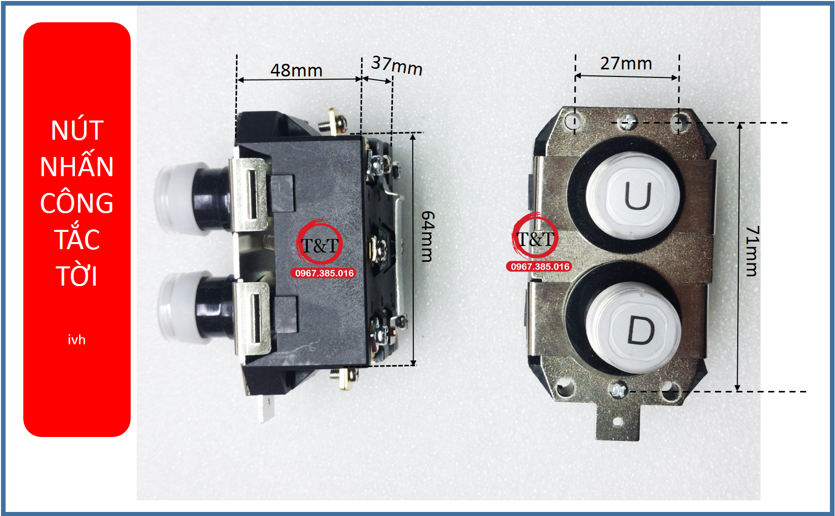 Nút nhấn Up/Down tời điện, Nút nhấn tời xây dựng , Ruột công tắc tời.