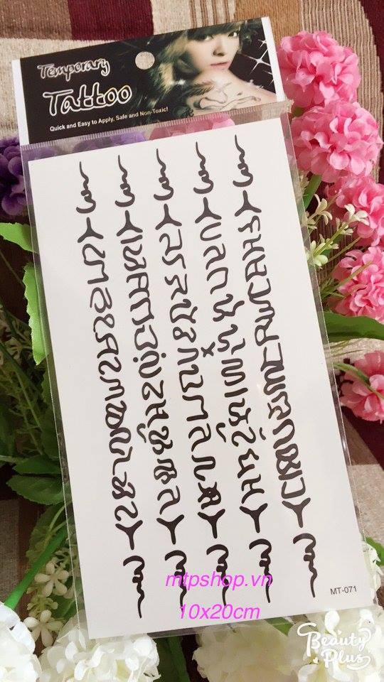 [HCM]Combo 5 tấm hình xăm dán tattoo đẹp 10x20cm (Một tấm gồm nhiều hình. Mua từ 2 combo tặng tấm đồng size)