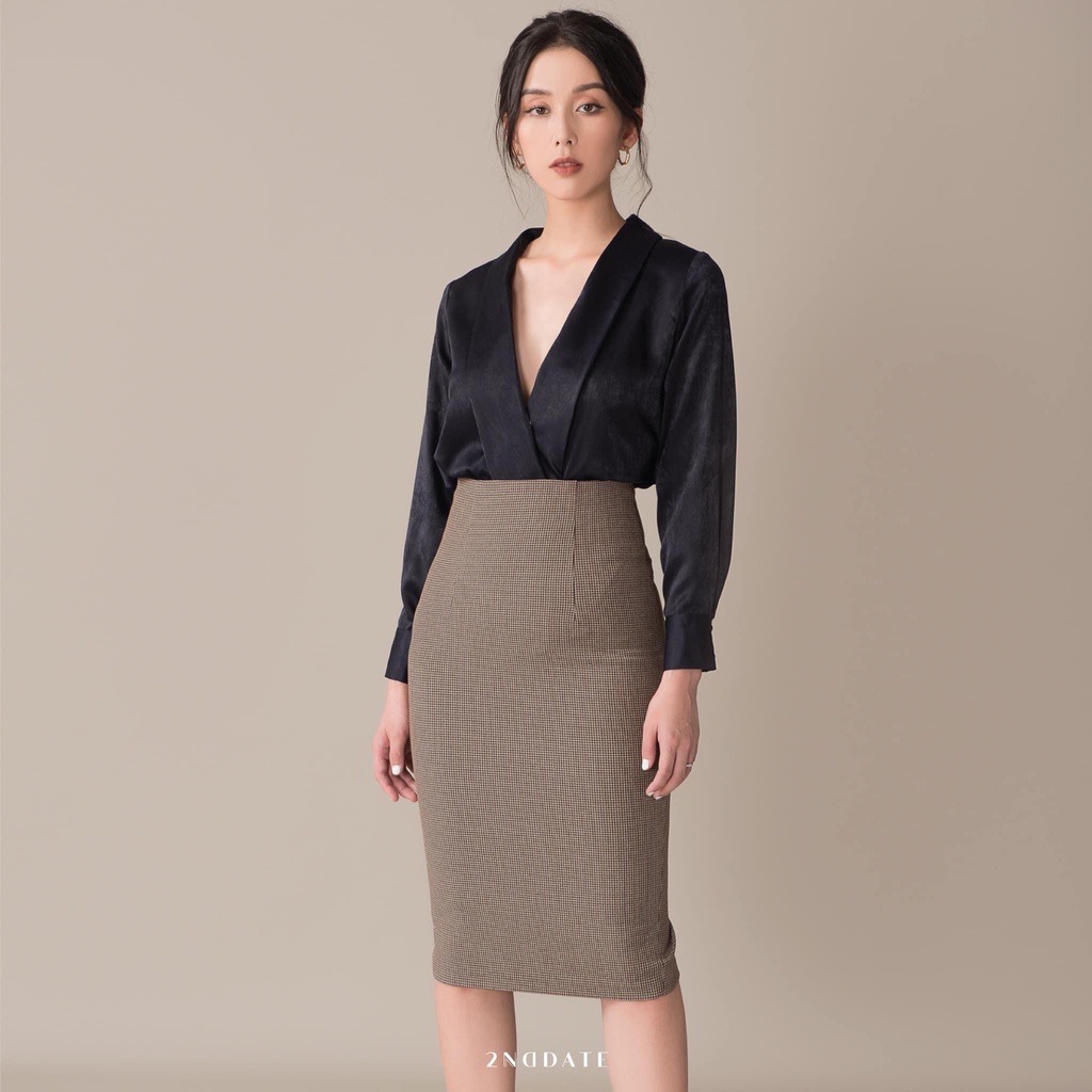 Áo cổ V nữ kiểu 2NDDATE TOP019N