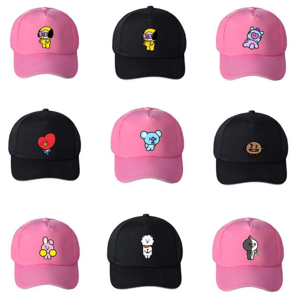 [HCM]Nón lưỡi trainón kết BT 21 BTS màu hồng