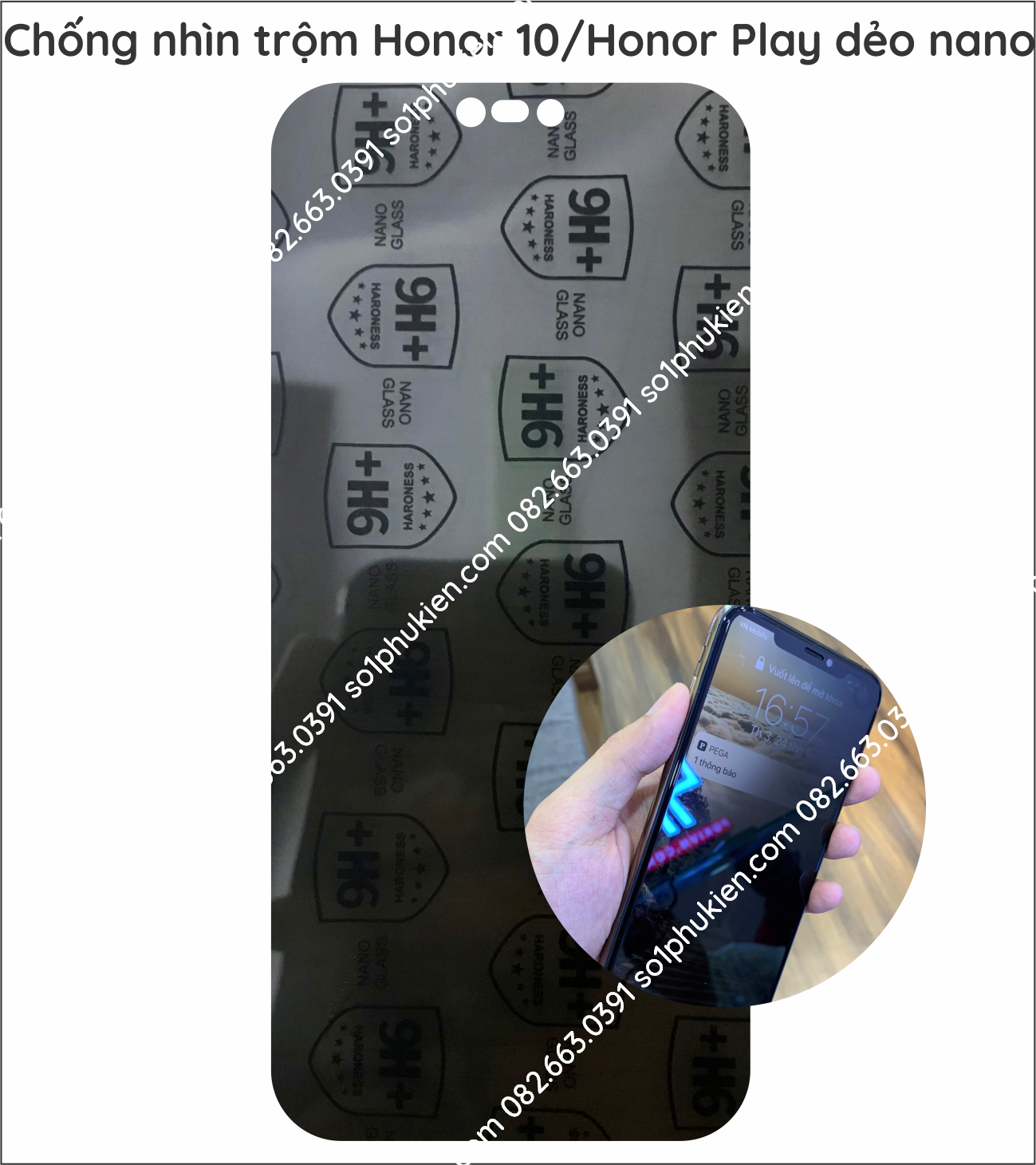 Dán cường lực chống nhìn trộm Honor 10 / 10 lite / play / 20 lite dẻo nano