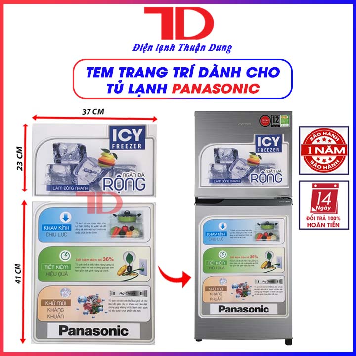 Tem dán tủ lạnh Panasonic, Tem tủ lạnh - Điện Lạnh Thuận Dung