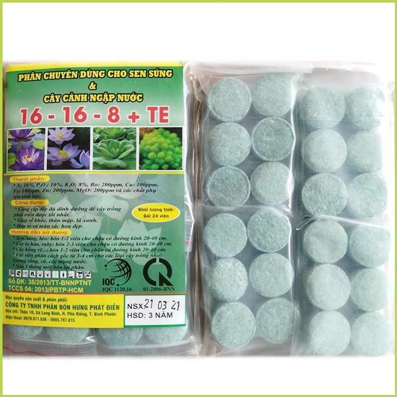 Phân bón chuyên dùng cho hoa sen, súng, cây ngập nước - chất lượng cao