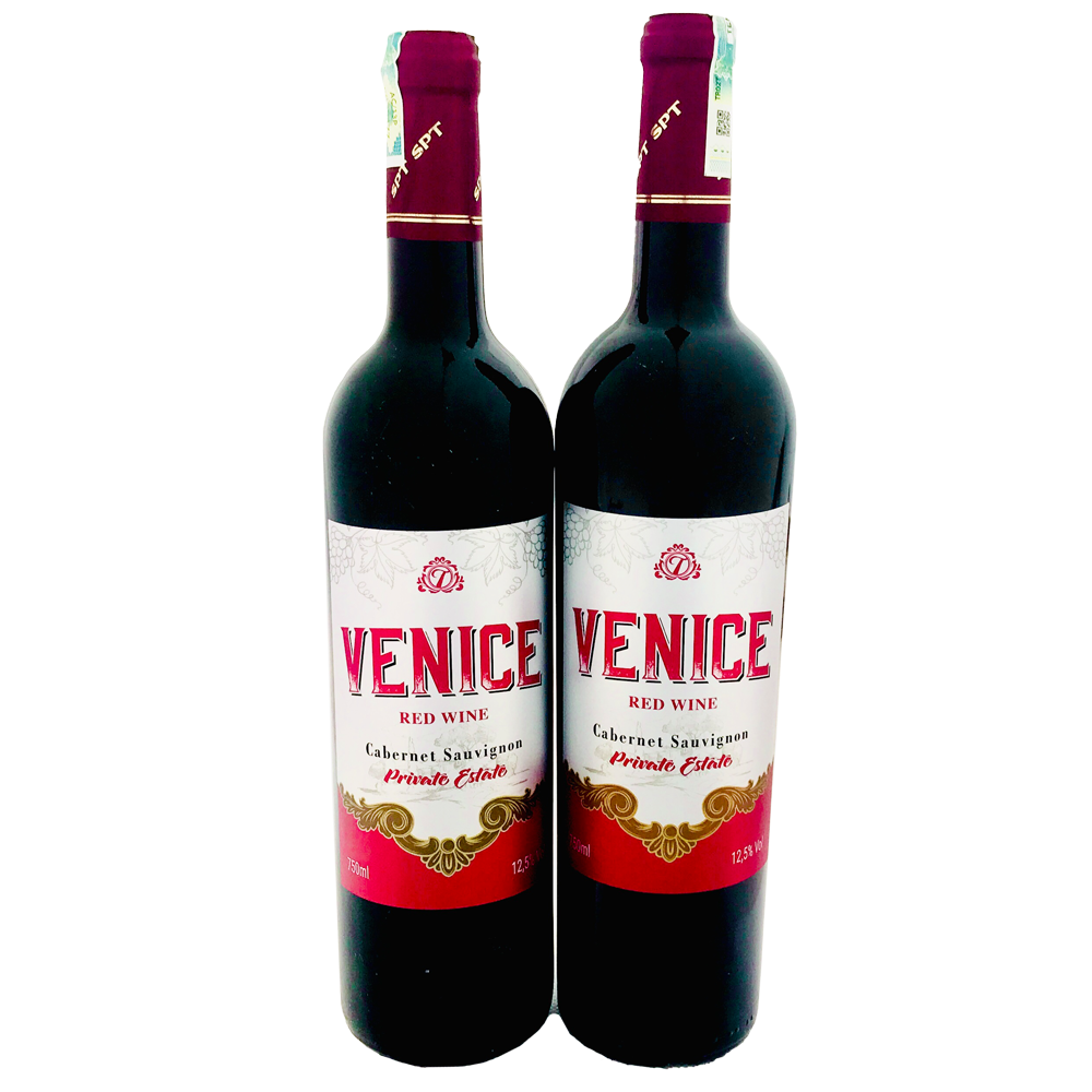 Combo 2 chai vang venice - hương vị êm dịu, thơm ngon, đậm đà