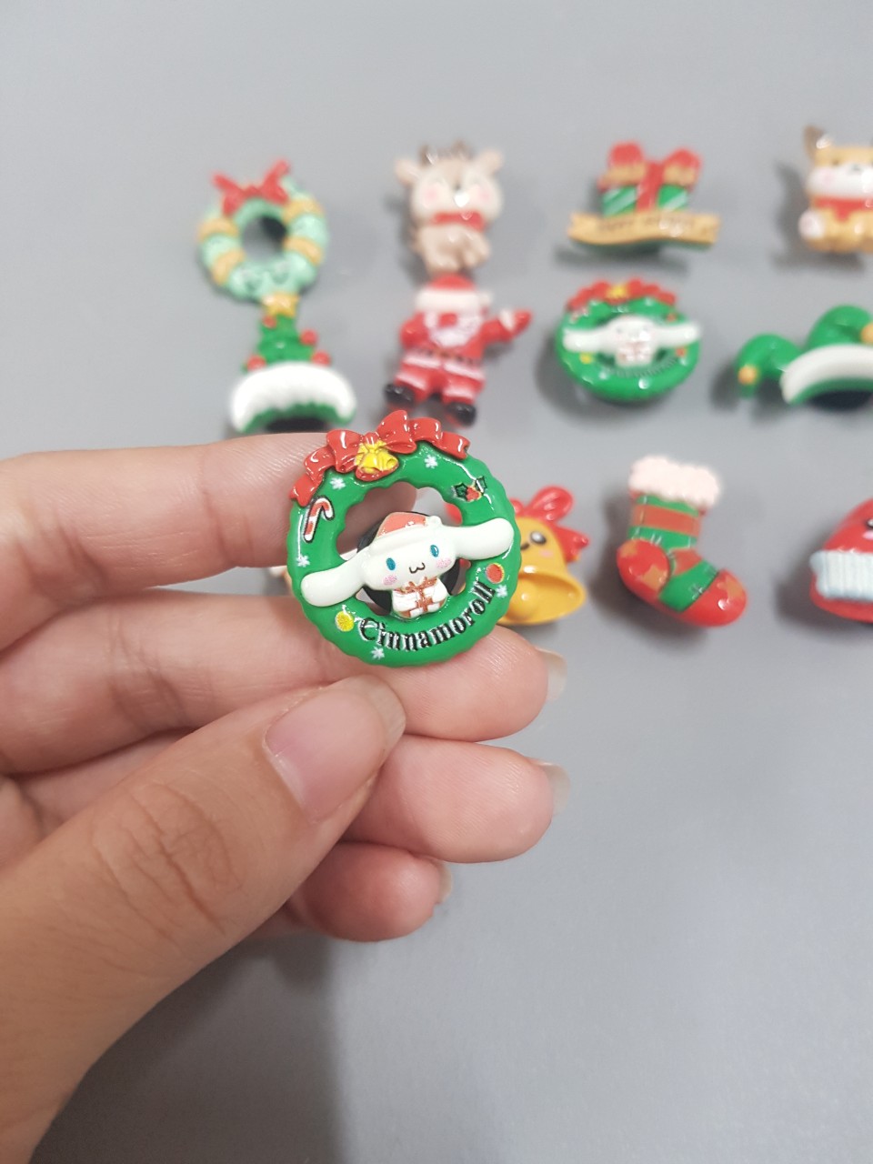 bộ charm 3d gắn sục mẫu giáng sinh ( gồm 12 charm )