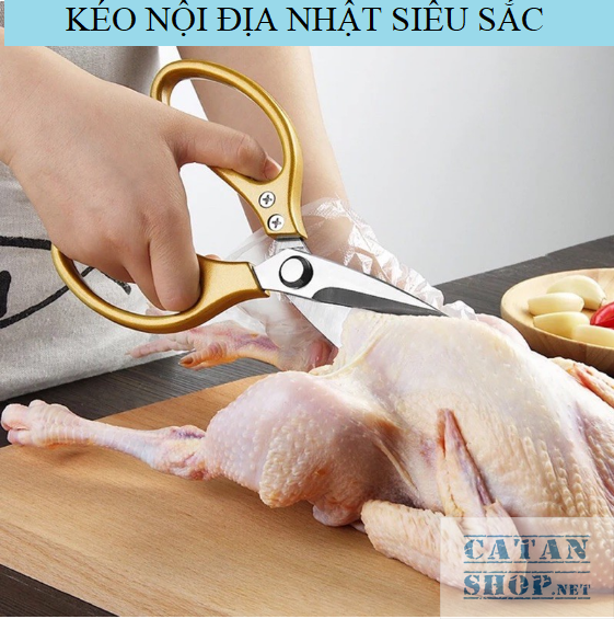 [HCM]Kéo cắt gà sk5 kéo làm bếp đa năng nội địa nhật siêu sắc cắt gà cắt vịt và các thịt các loại GD424-KeoSK5