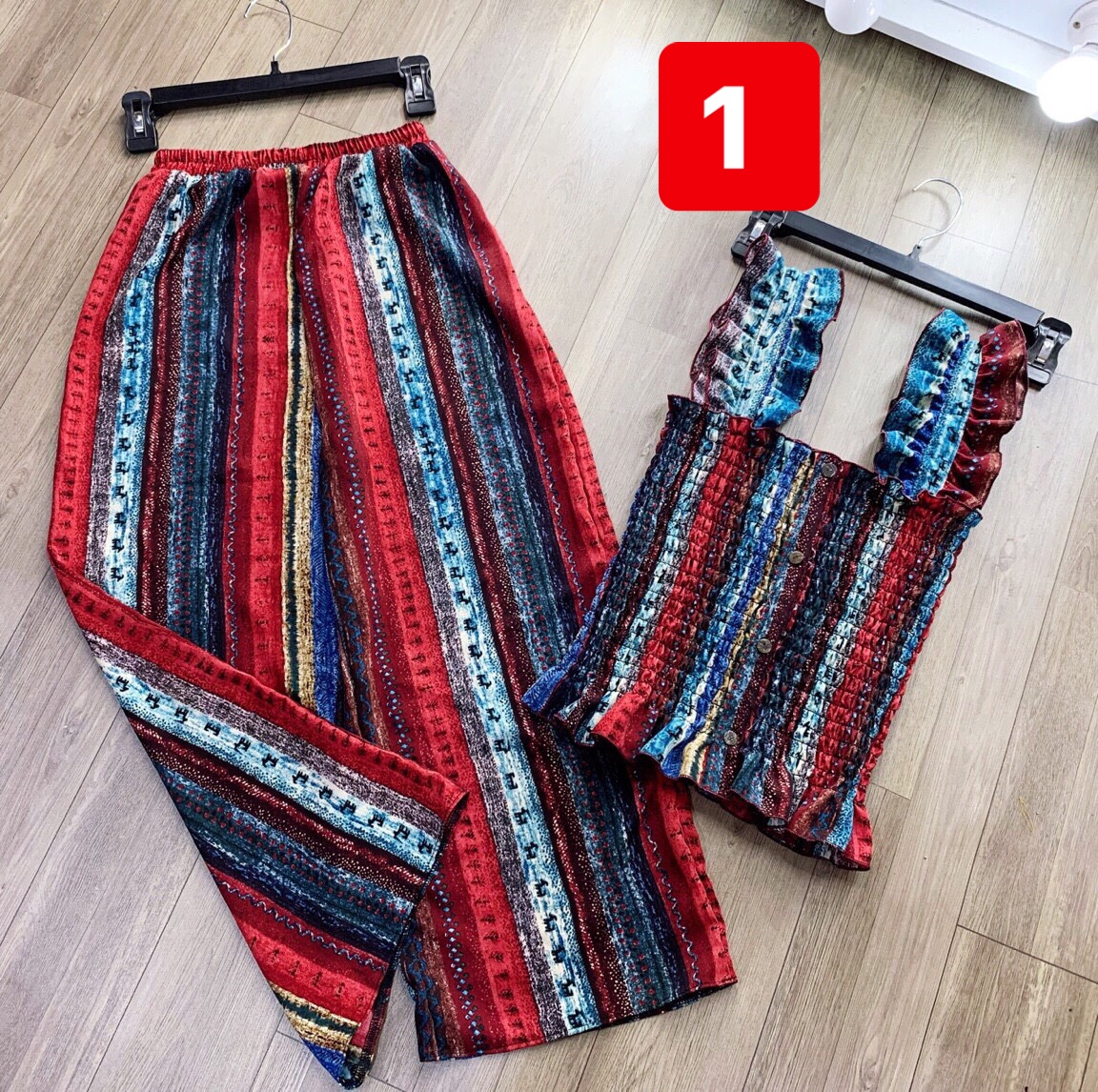 Set thổ cẩm áo cánh tiên + Ảnh thật