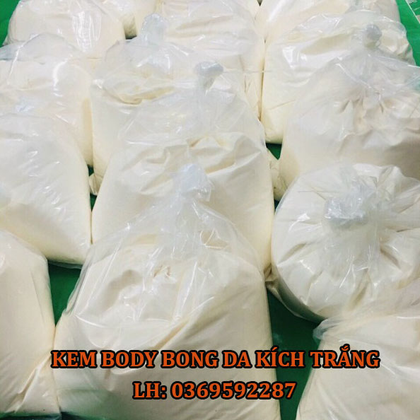 Kem body bong da handmade 1kg